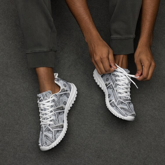 Money Maker 100 Dollar Bills Money Manifesting Mens Athletic Shoes Etsy UK