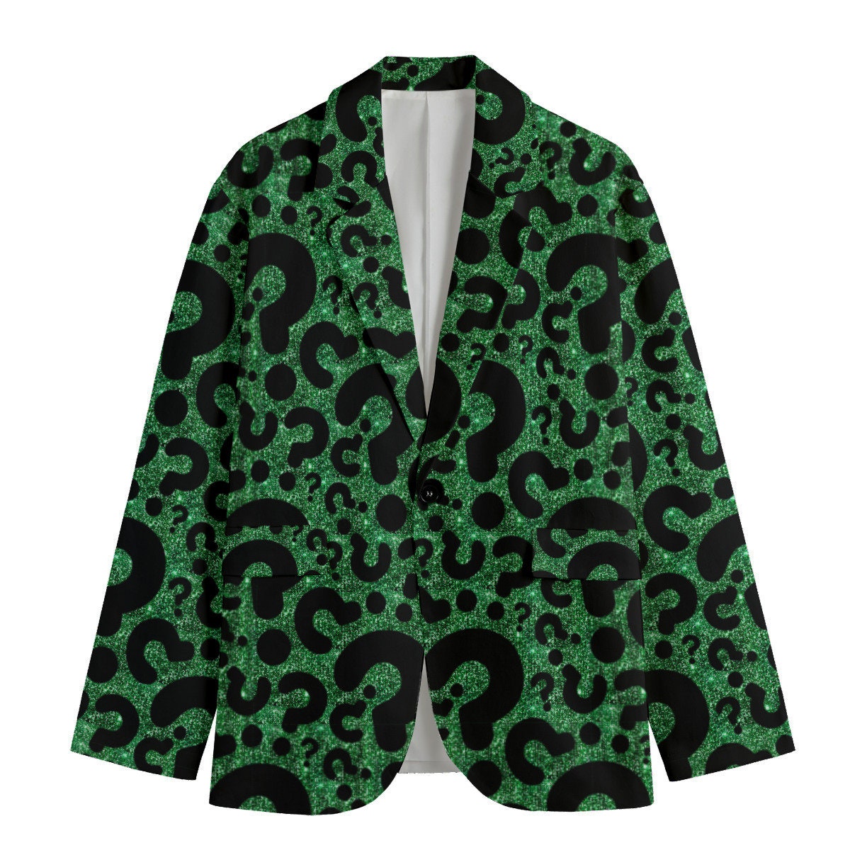 Question Mark Riddler Suit Question Mark Print | Riddle Me This Print | Costume Cosplay | Any ...