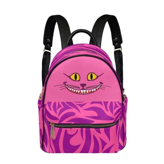 disney alice in wonderland cheshire cat mini-backpack Grinning Cat | Alice in Wonderland Smile | 5 Color Options | Small Size  Backpack