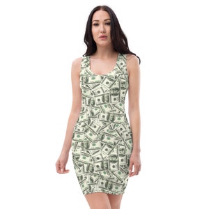 High Quality Hip Hop Miss. Money Maker Sexy Street Style Fitted 100 Dollar Bill Money Print Dress Etsy UK
