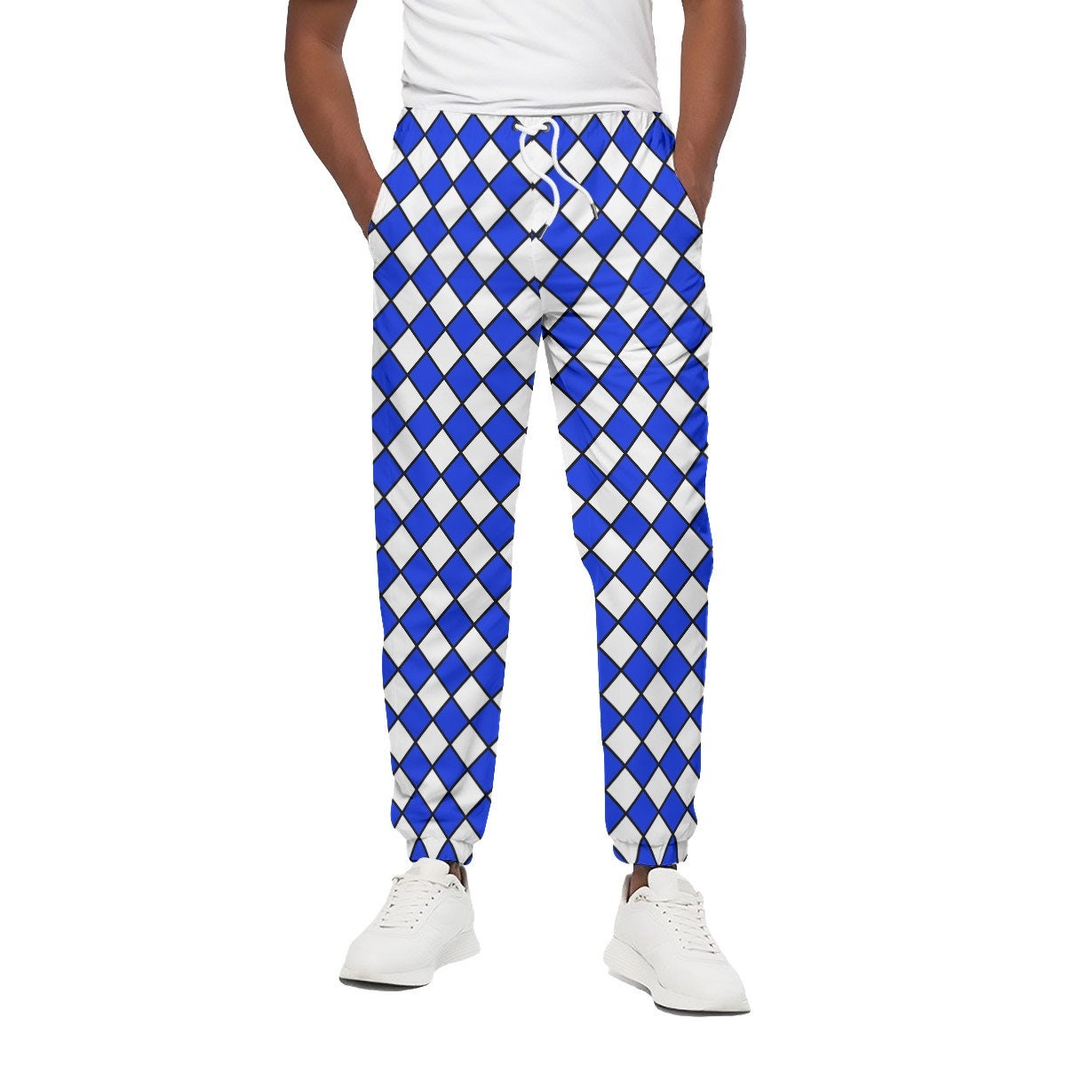 Blue and White Checkered Pants