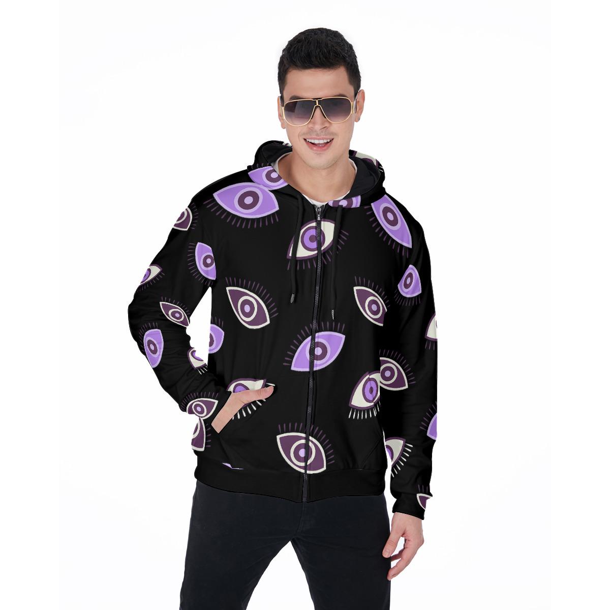 All Eyes on Me | Evil Eye of Protection | All-over Print Zip up 