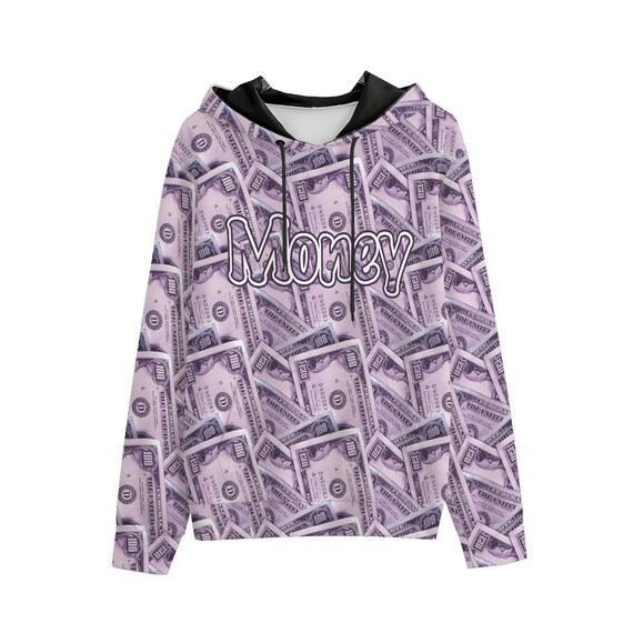 Money Magnet Mint Green Print Money Manifesting Money 100 Dollar Bill Pullover Hoodie Interlock Etsy