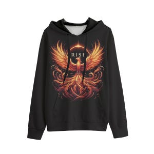 Rise - Phoenix | Fire Bird | All-Over Print Unisex Pullover Hoodie | 310GSM Cotton
