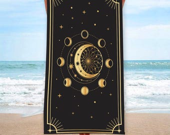 Dear Moon | 4 Moon Prints! Adult Beach towel | 320GSM