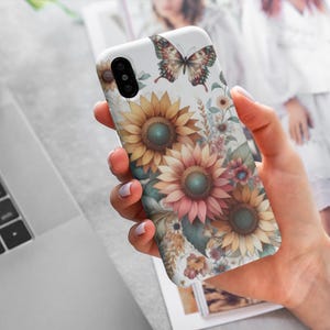 Biodegradable Phone Case with Floral Design, Eco-Friendly Case, Sunflower + Butterfly Phone Cover, Nature Inspired Gift, Sustainable [...]