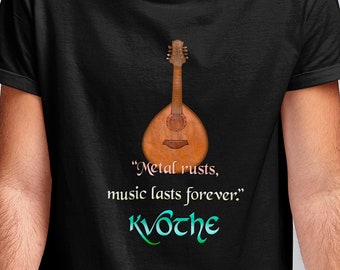 Camiseta com citação de Kvothe Unissex. O nome do vento. Crônicas do Matador de Reis.