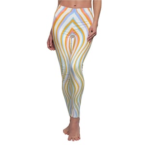 Waves Yoga Pilates leggings. Coloured Leggings
