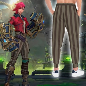 Arcane Vi Cosplay Pants. Cosplay Game LOL. Vi Pants for cosplay.