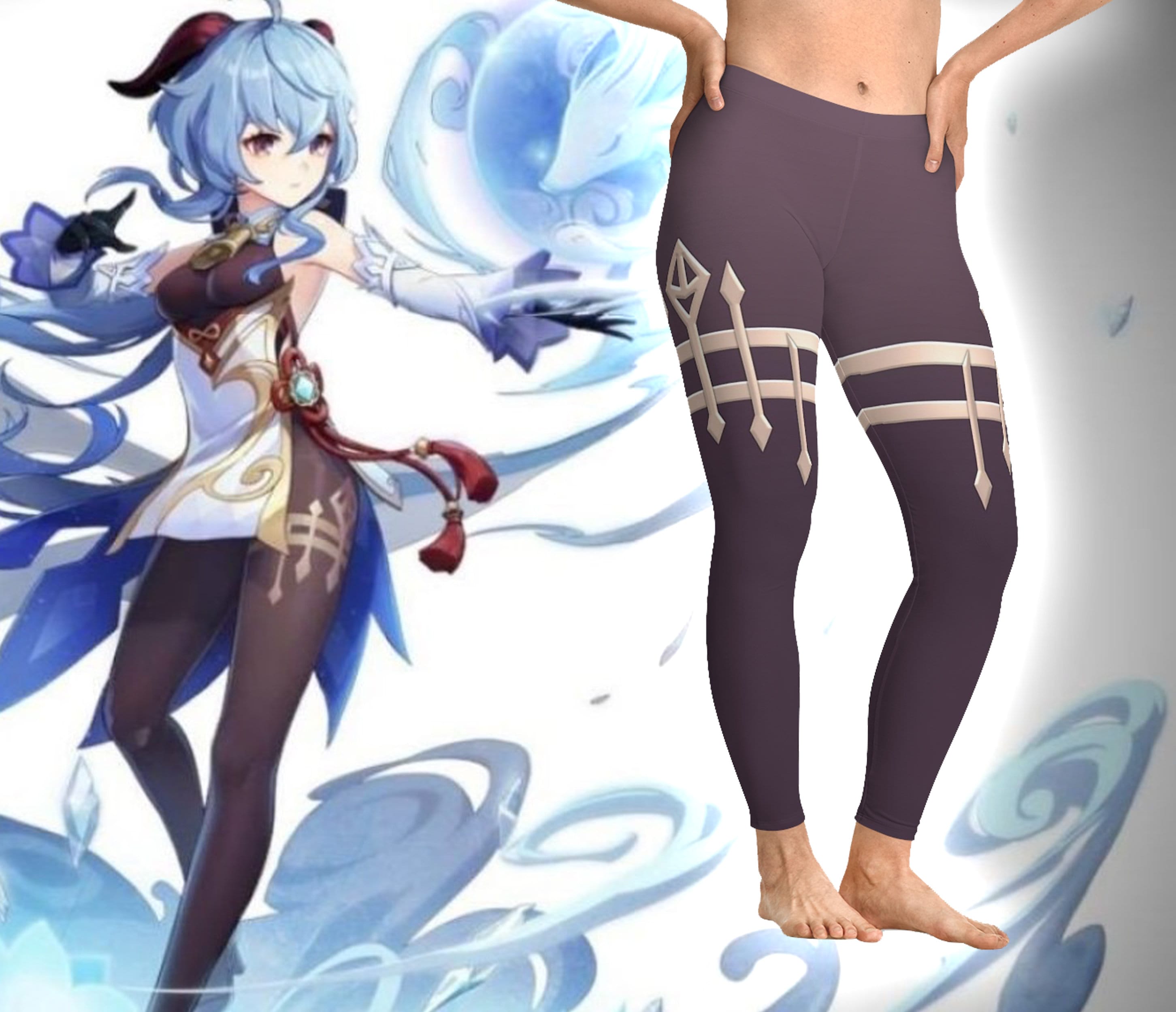 Ganyu-cosplayleggingskostuum, game Genshin Impact-cosplay-ganyu-outfit. Elastische legging