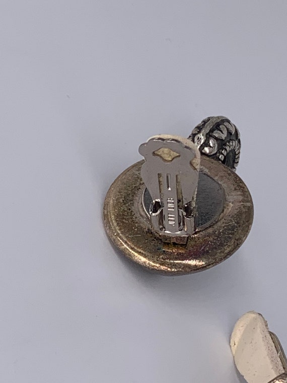 Vintage Jeff Lieb Signed Silvertone Dangle Clip-o… - image 3