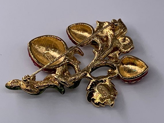 ヴィンテージ KJL ケネス ジェイ レーン エナメル ストロベリー