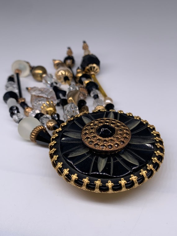 Etta Signed Dangle Statement Brooch - image 1