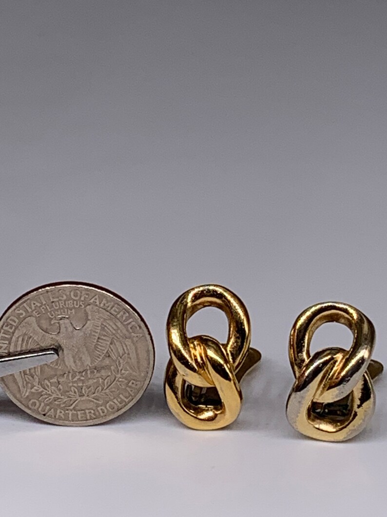 CHRISTIAN DIOR Vintage Knots Goldtone Clipon Earrings Etsy
