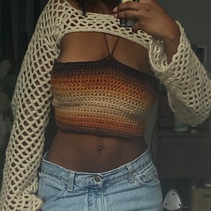 Crochet Fishnet Bolero Sleeves