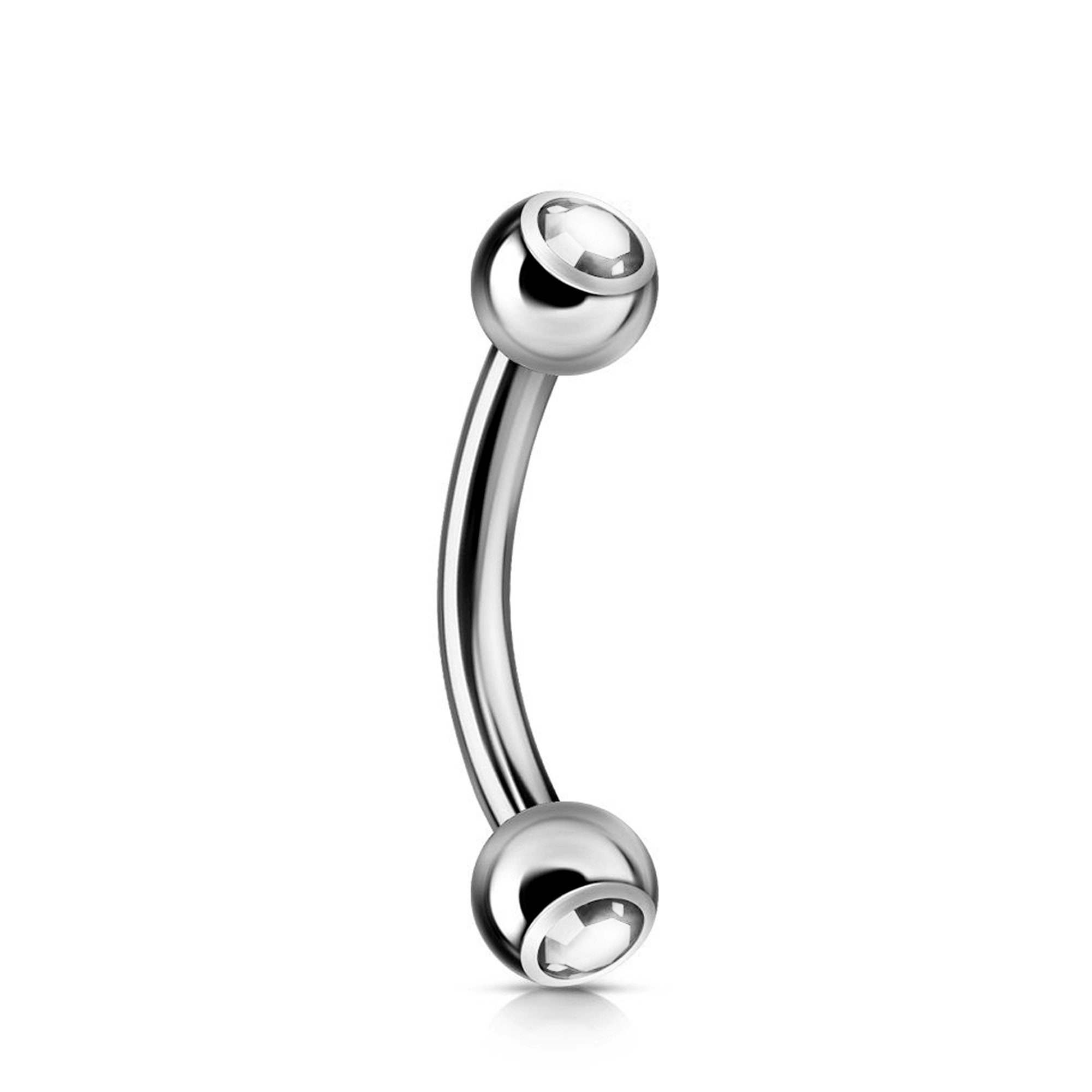 Longita Augenbrauenpiercing Curved Barbell Rook Piercing Banane Schmuck Chirurgenstahl 16G Tragus Ohrring Bar 6mm 5 Stück