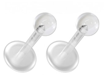 Flexible PTFE Bioflex Labret for Lip, monroe piercing and more - Metal Free, Allergy Free