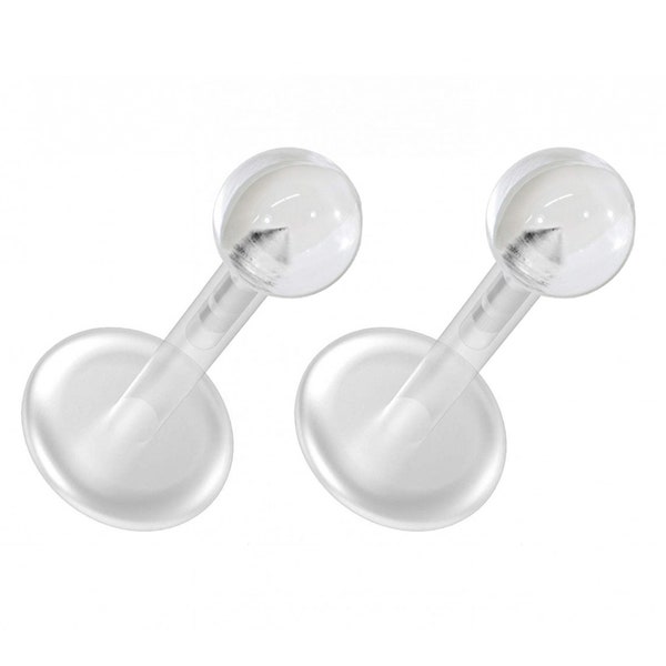 Flexible PTFE Bioflex Labret for Lip, monroe piercing and more - Metal Free, Allergy Free