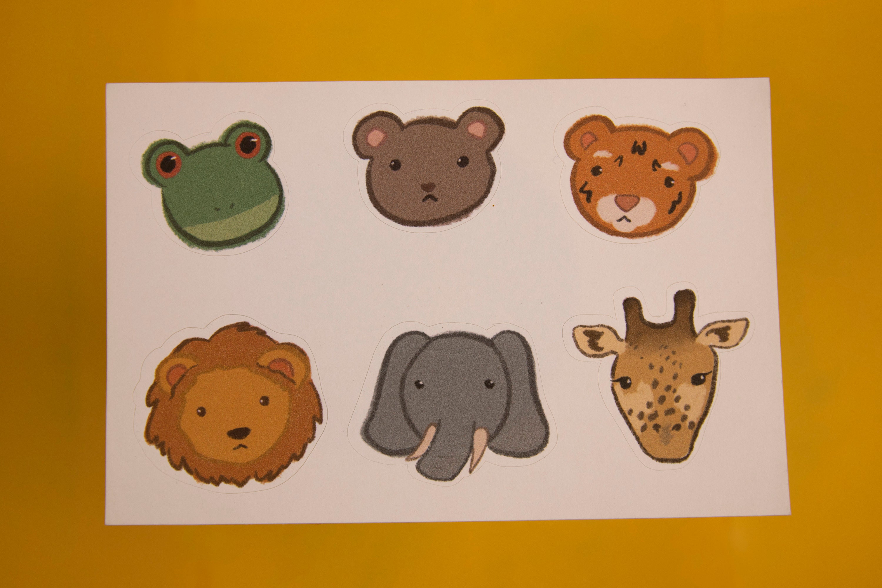 Zoo Pals Sticker Sheet Etsy