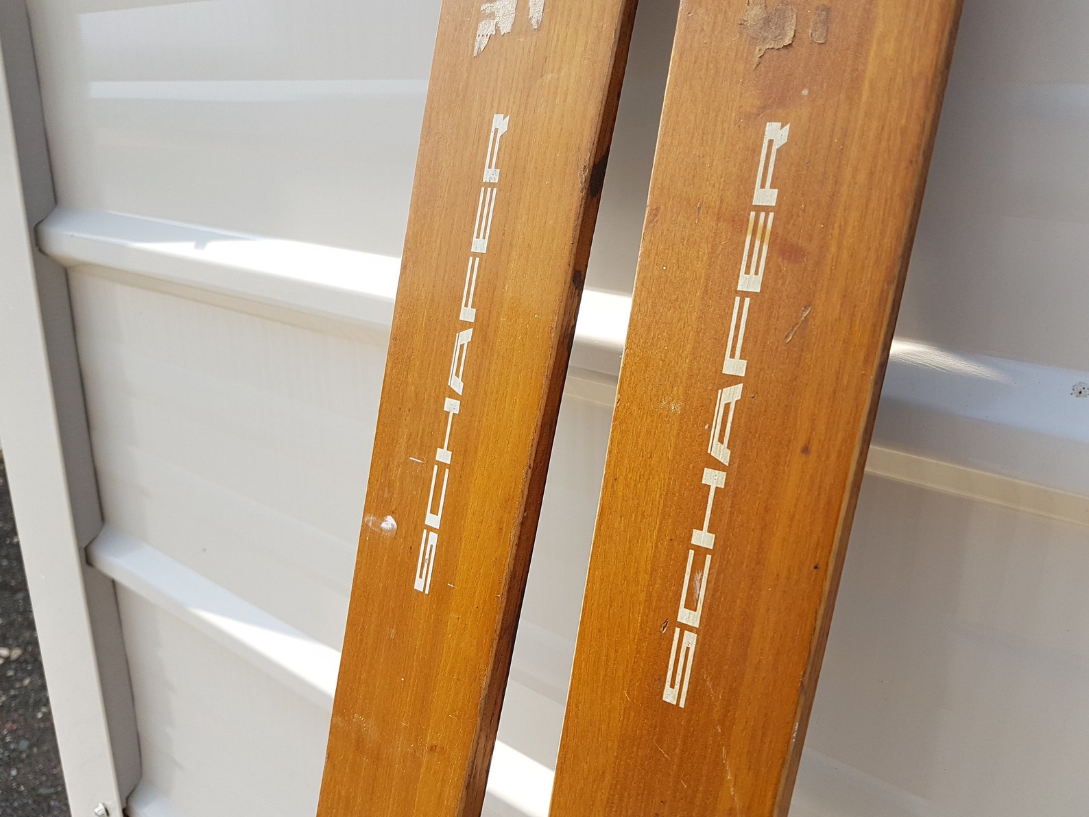 Old ski crosscountry skis wood vintage trail schafer 10101 / Etsy