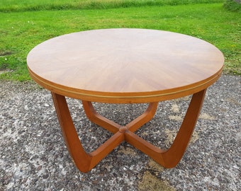 Tisch Couchtisch 60er Jahre Beistelltisch Holz Vintage Rund