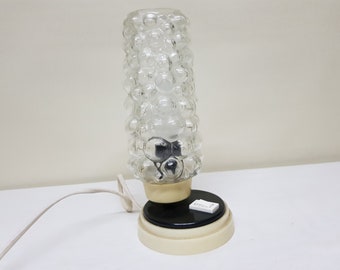 Lampe Lampe Vintage Rockabilly Lampe de Chevet Verre Blanc / BK45