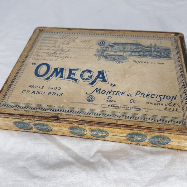 Boîte de rangement originale Omega pièces de montre vintage / ms1