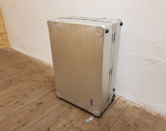 Rimowa Aluminium Koffer Vintage Suitcase Flightcase Silber Rollen