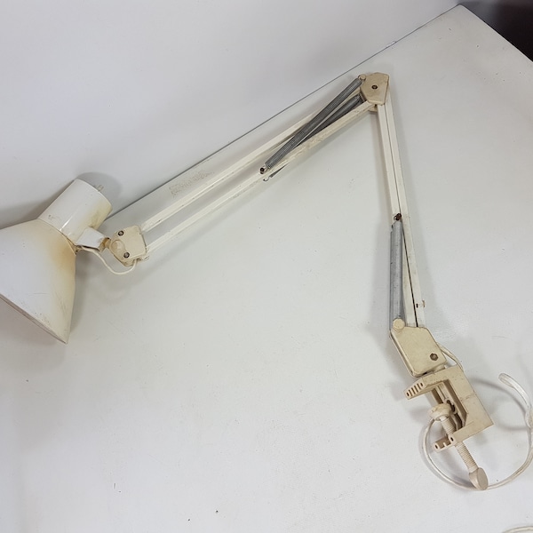 Lamp Lamp Work Lamp White Architect Lamp 70s Clamp Lamp