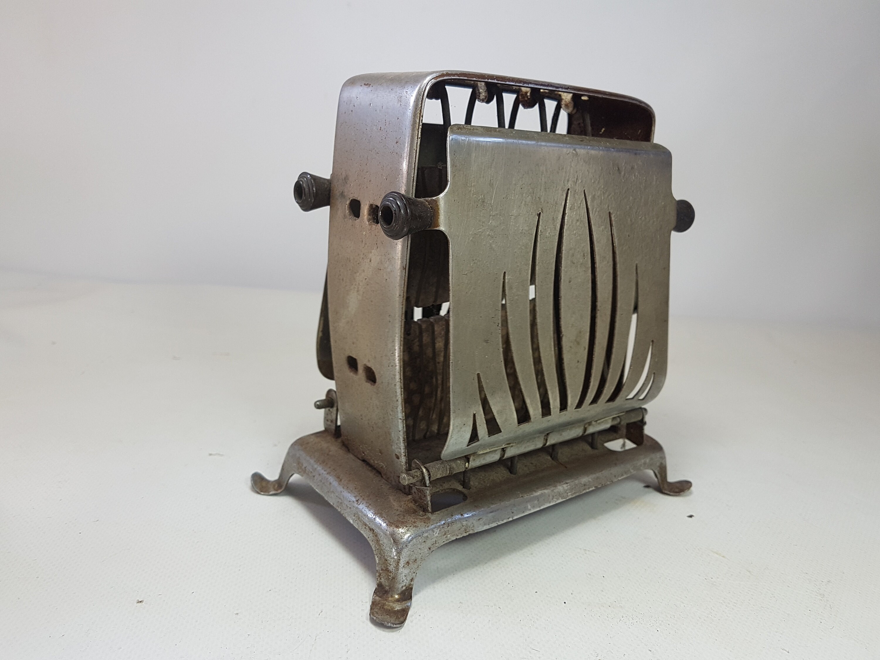 Antique Toaster Belgium Metal 20s Calorik Untested Folding Etsy
