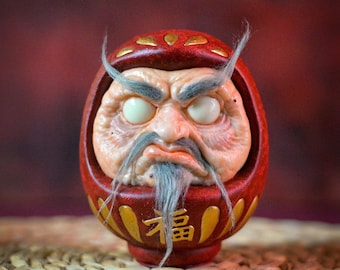 Daruma Purple Violet Lilac Lucky Amulet Japanese Doll Head With