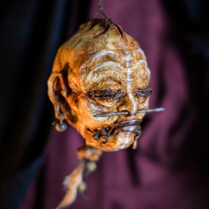 Cabeza Reducida Tzantsa decoración regalo terror