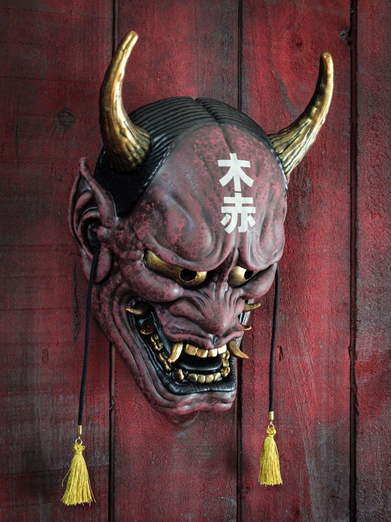 Máscara Hannya Japonesa Tradicional Oni Demonio Japanese  
