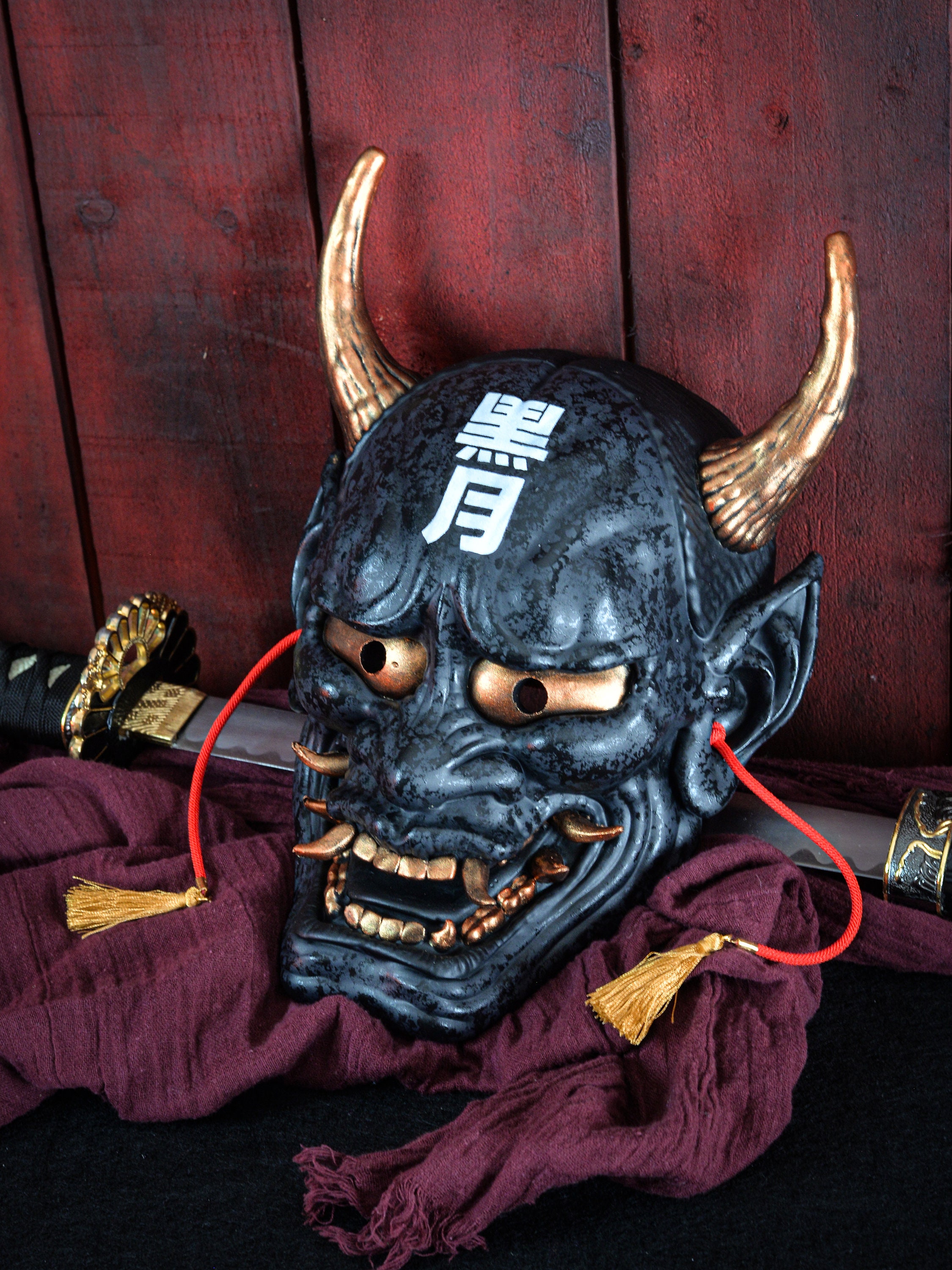 Traditional Japanese Hannya Mask Oni Demon Japanese Traditional Mask ...