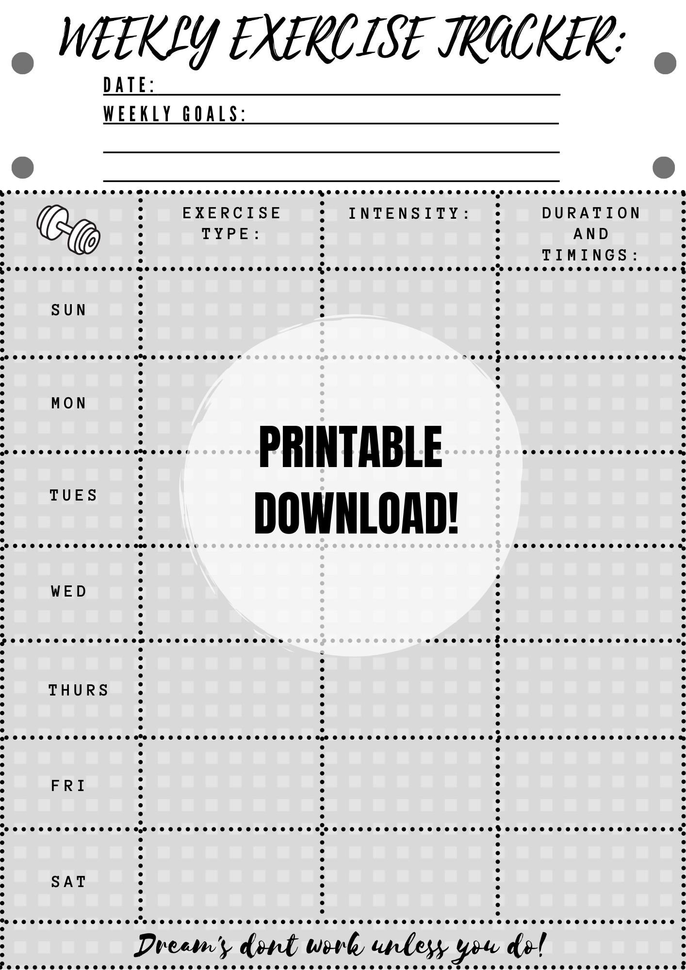 Printable, Digital Meal and Exercise Planner! - Etsy