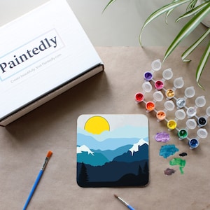 Mountain PAINT BY NUMBER! Paint Kit on Wood