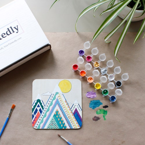 DIY Wood Paint Kit for Kids Cute Monsters Paint Kit DIY Etsy