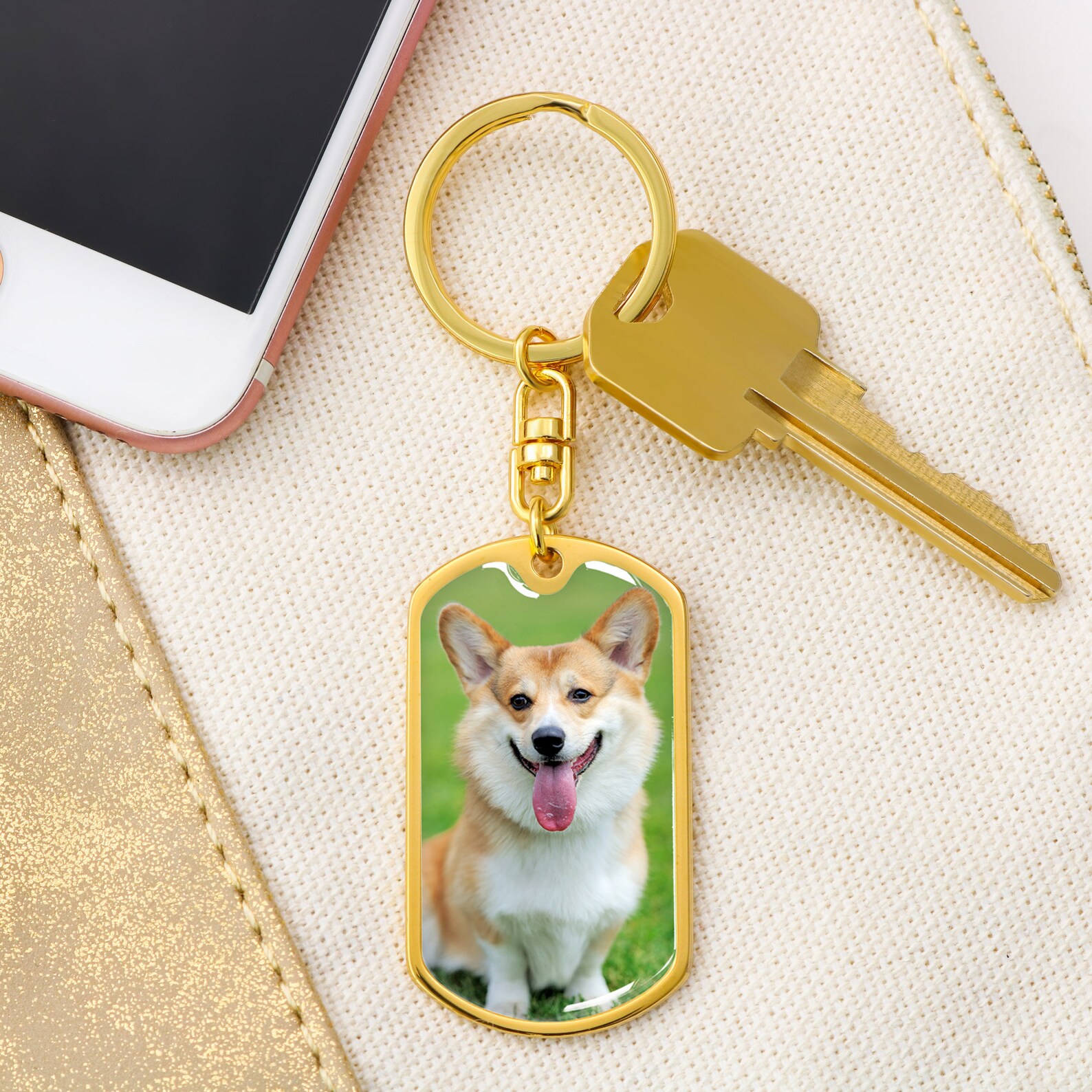 Dog Memorial Keychain With Picture Pet Memorial Gift Pet Etsy