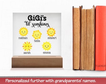 Personalized Grandparents Gifts, Name Acrylic Sign Gifts for Grandma and for Grandpa | Grandmother Grandfathers Gift Idea