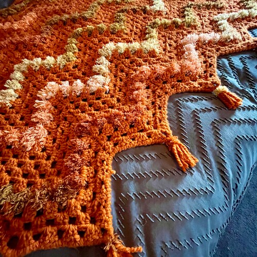 Boho Shag Chevron Blanket shops