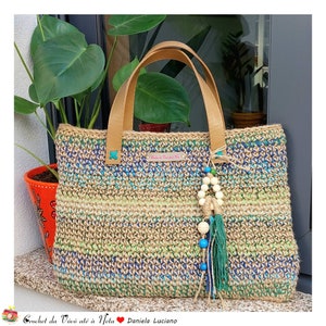 Crochet PATTERN - Natural Linen Bag