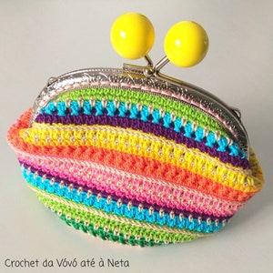 Crochet PATTERN - Porte-monnaie à rayures