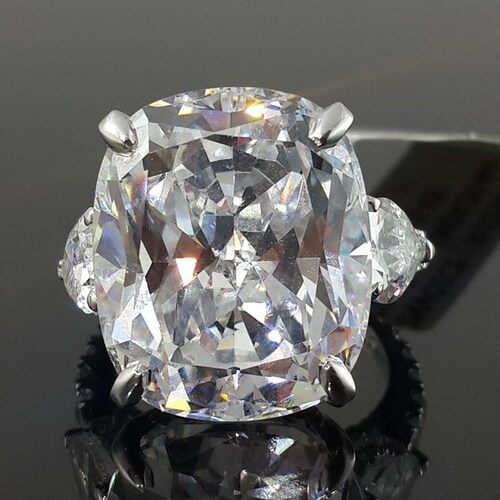 9ct Cushion & Pear Cut Diamond Full Eternity Engagement Wedding Ring, Diamond shops RIng,Women Ring, Solid 925 Silver 14K White Gold Finished Ring