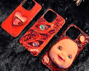 Handmade Horror Creepy iPhone Case ,Halloween Gifts