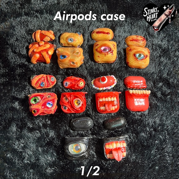 Handmade Creepy Airpods 1/2 Case – Horror Monster Cover for