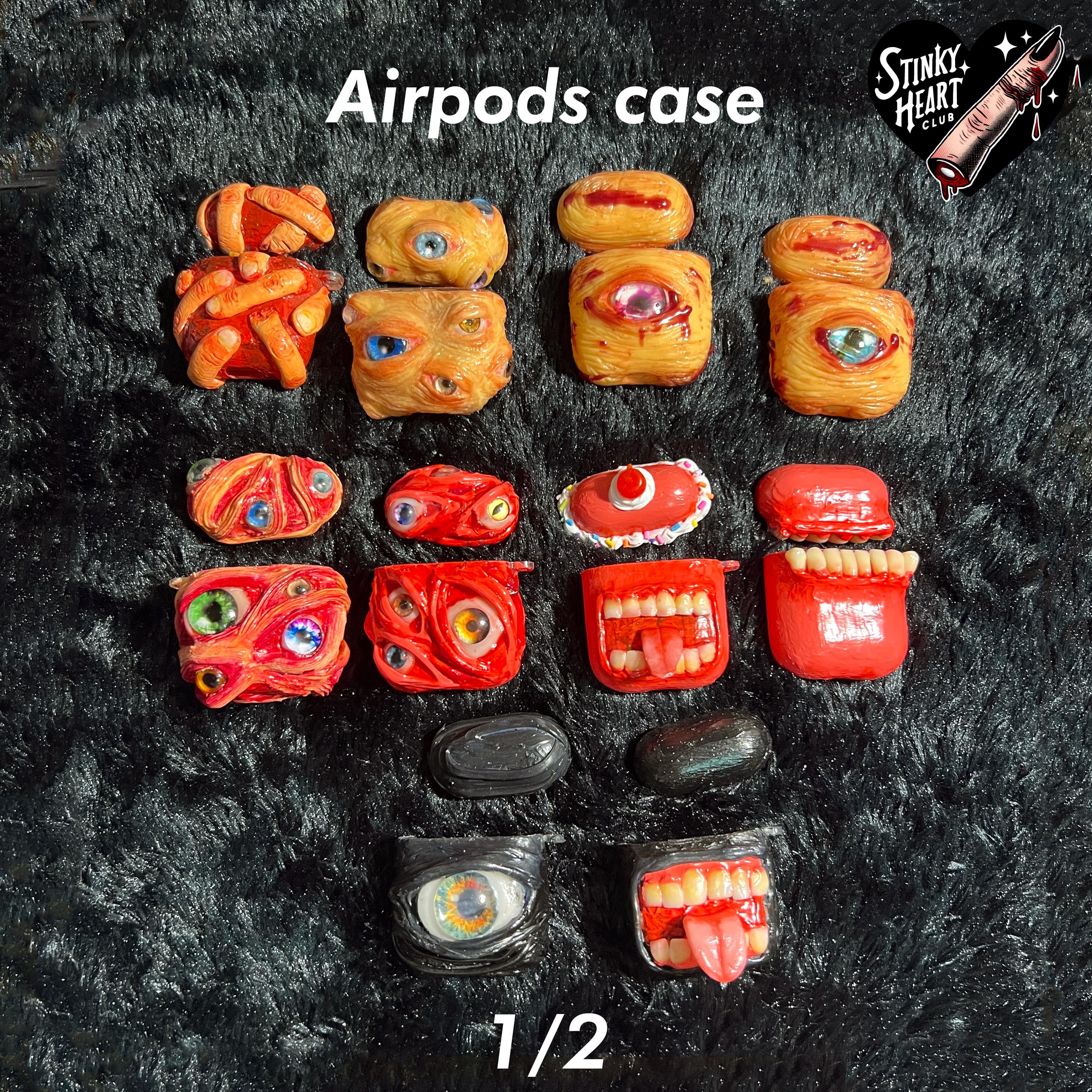 Handmade Creepy Airpods 1/2 Case – Horror Monster Cover for