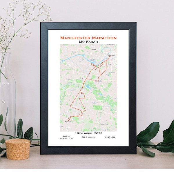 Personalised Running Gift | Strava map | Marathon Map | Running Map | Gift for Runners | Map Art | Custom Map | Gifts for Cyclists | Cycling