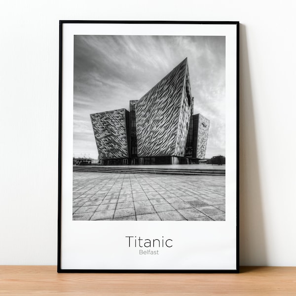 Customisable Titanic Belfast print | County Antrim wall art | Northern Ireland city poster | Adventure gift | Belfast Titanic Quarter