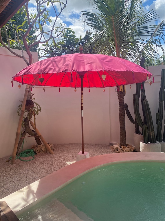 Celsius Vochtigheid Brullen 3 Meter Traditional Pink Indonesian Parasol Boho Style - Etsy
