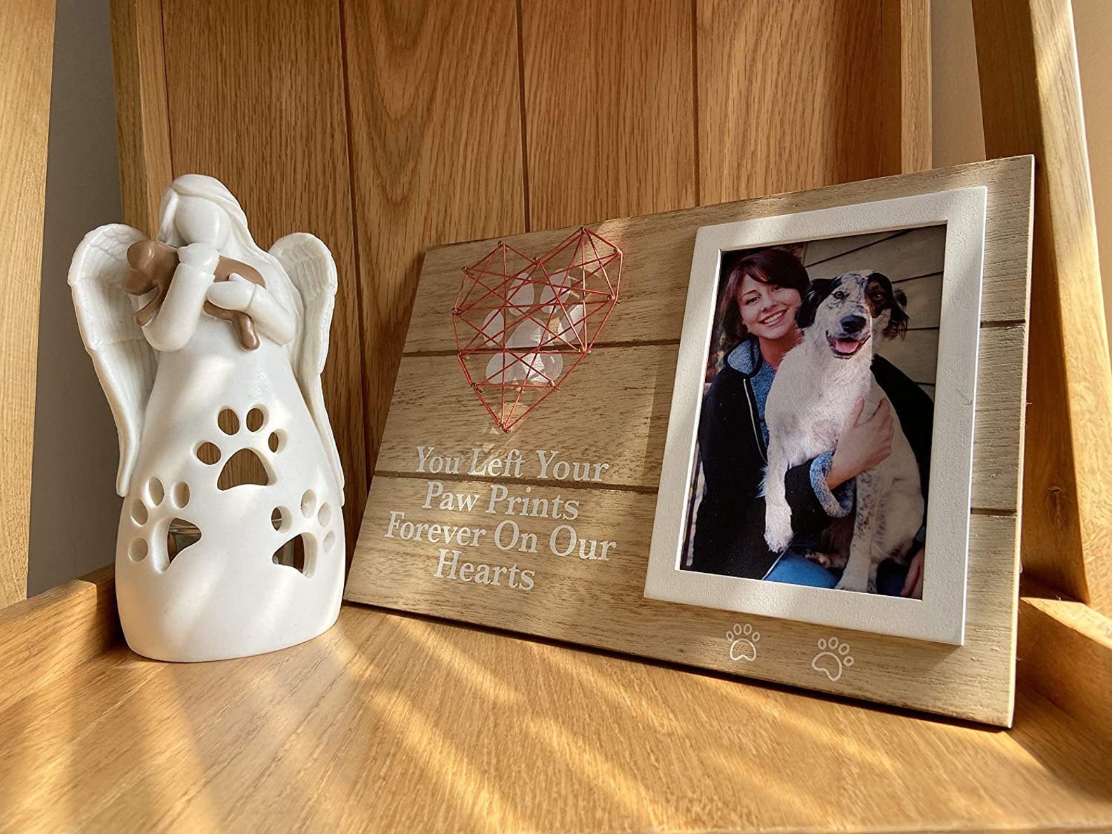 Dog Memorial Gifts Dog's Angel Candle Holder Statue Led Etsy